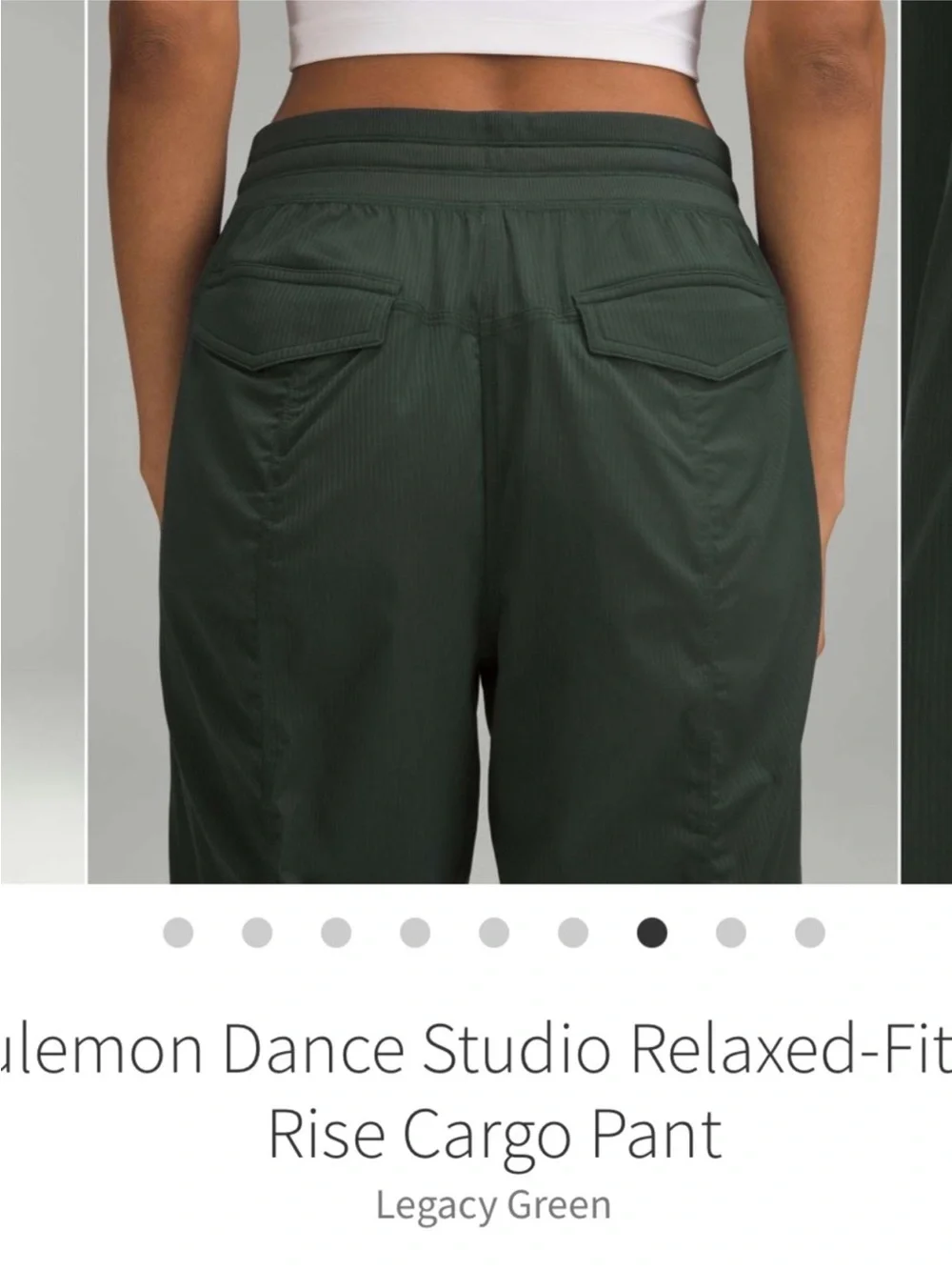 Lululemon Dance Studio Relaxed Fit Mid Rise Cargo Pants Legacy Green Sz XS